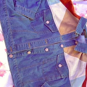 Multi autumn color jean jacket